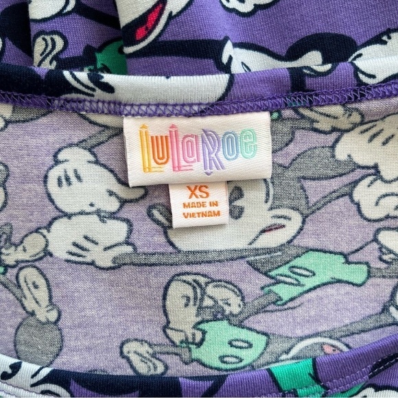 Lularoe Womens NEW Disney Mickey Mouse Dress Size XS Carly T-shirt Dress - Picture 5 of 9